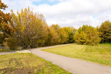 Sonbahar renkli kırsal manzara