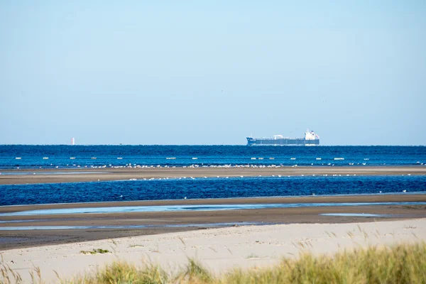 Eisstrand mit ersten Eisstücken — Stockfoto