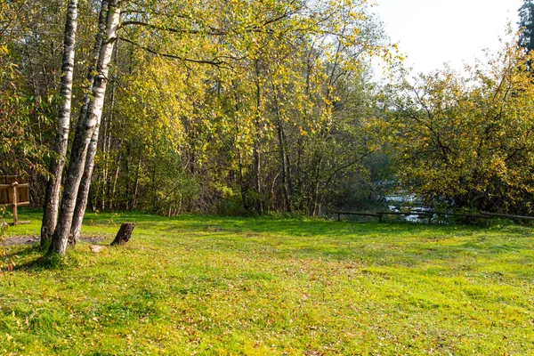 Herfst gekleurde platteland landschap — Stockfoto