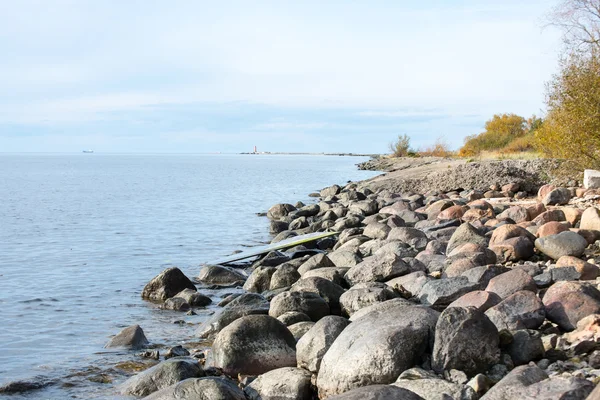 Laat vallen kleuren in de duinen vlakbij de zee — Stockfoto