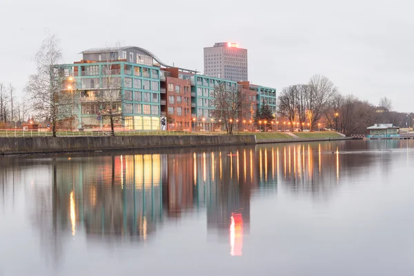 Riga, Letonya şehir panoraması. — Stok fotoğraf