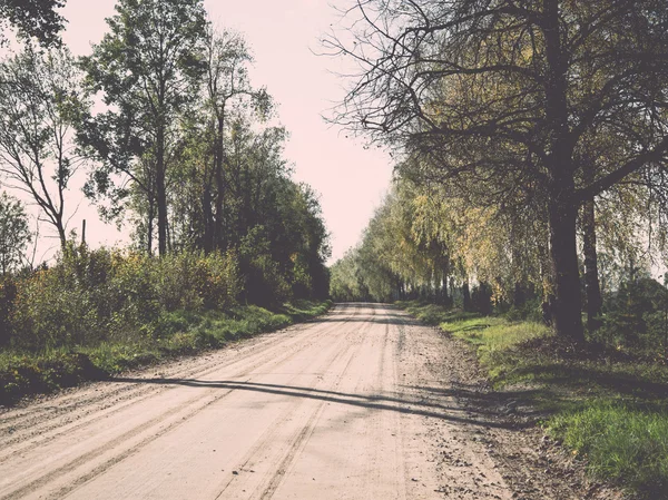 Empty country road. Vintage. — Stock Photo, Image