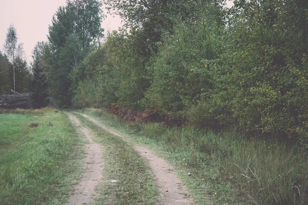 Boş köy yolunda. Vintage. — Stok fotoğraf