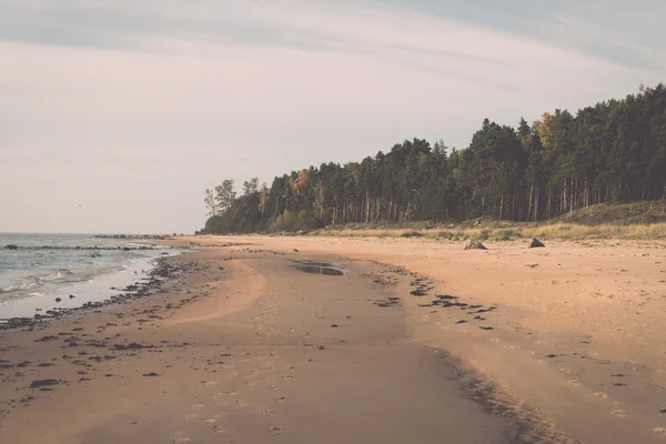 Strandlinjen av Östersjöns strand med klippor och sanddyner. Vintage — Stockfoto