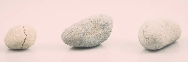 Colección de piedras aisladas sobre blanco. vintage — Foto de Stock