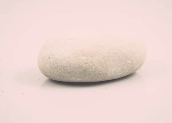 在白色背景上单独的石头。老式 — 图库照片