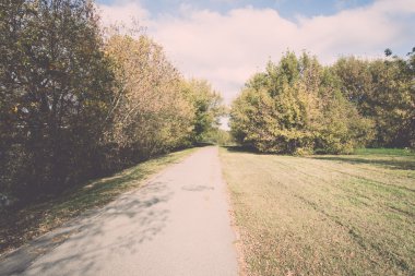 Sonbahar renkli kırsal manzara - retro, vintage