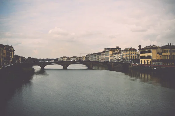 Canal view in Italië - retro, vintage — Stockfoto