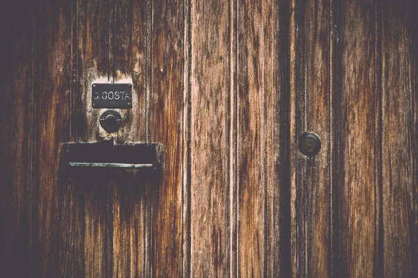 Dettagli porta in legno retrò, vintage — Foto Stock