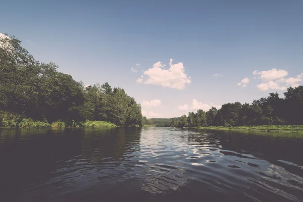 Picturesque river view - retro, vintage — Stock Photo, Image