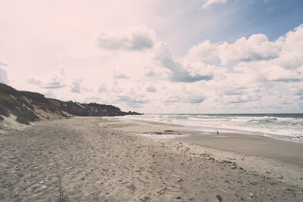 Stenig strand i Östersjön - retro, vintage — Stockfoto