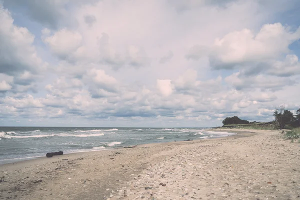 발트 해-바위 해변 레트로, 빈티지 — 스톡 사진