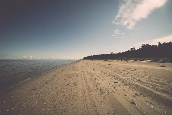 Skyline praia com areia e perspectiva - retro, vintage — Fotografia de Stock