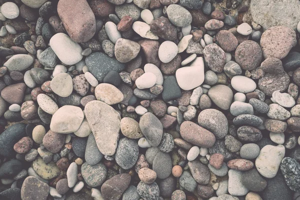 Small pebble rock background texture - retro, vintage — Stock Photo, Image