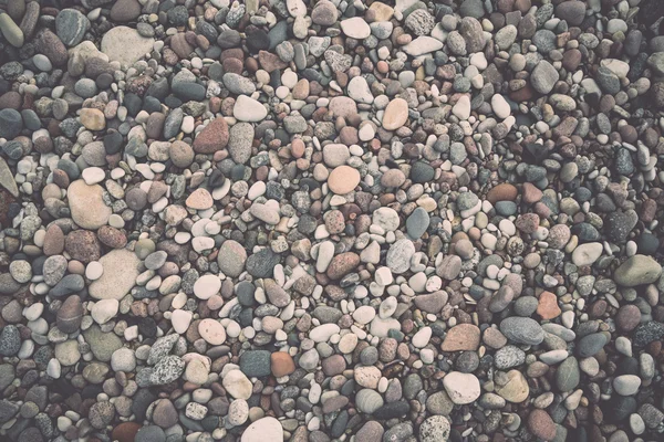Small pebble rock background texture - retro, vintage — Stock Photo, Image