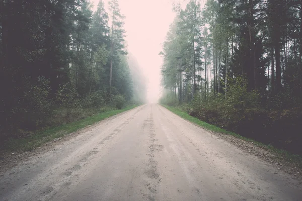 Empty country road - retro, vintage — Stock Photo, Image