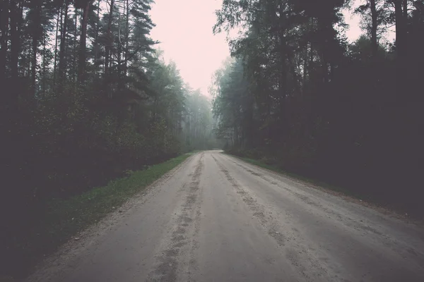 Empty country road - retro, vintage — Stock Photo, Image