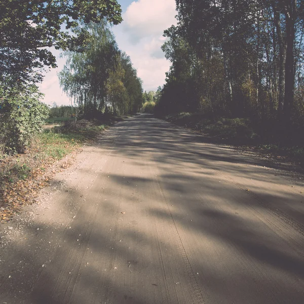 Prázdná země road - retro a vintage — Stock fotografie