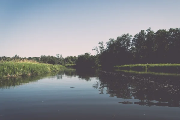 Picturesque river view - retro, vintage — Stock Photo, Image