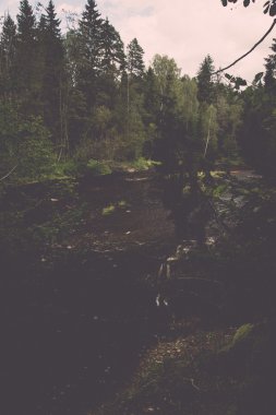 Dağ nehre Flowing su akışı ve sandsto ile göster