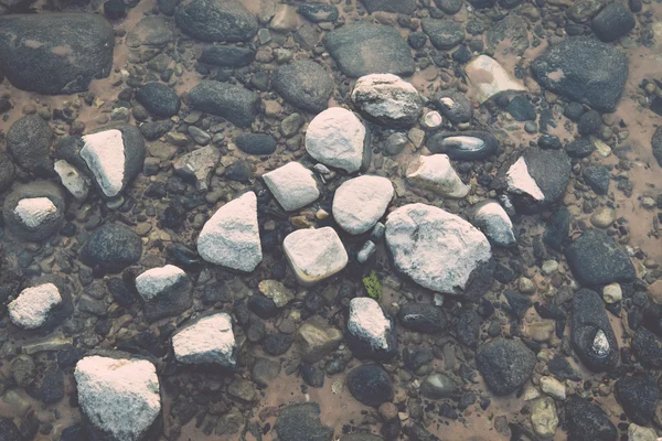 Textura de fondo de roca de guijarro pequeño - retro, vintage — Foto de Stock