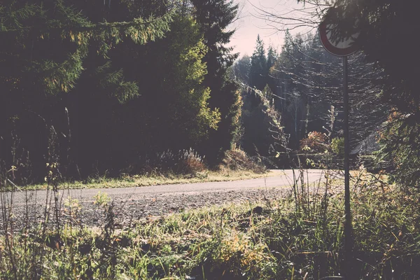 Autumn colored countryside landscape - retro, vintage — Stock Photo, Image