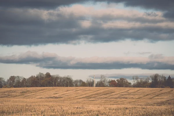 Herfst gekleurde platteland landschap - retro, vintage — Stockfoto