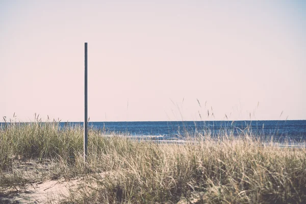 Laat vallen kleuren in de duinen vlakbij de zee - retro, vintage — Stockfoto