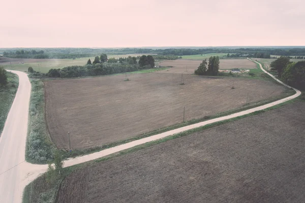 forests and roads from above - retro, vintage