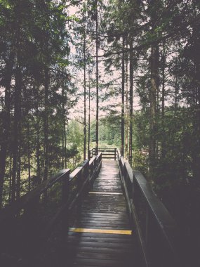 güneşli turist parça retro vintage ile boardwalks-