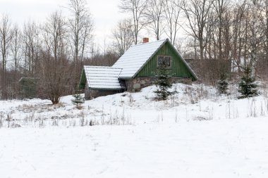kırsal kulübesinde kırsal kış