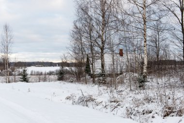 kırsal kulübesinde kırsal kış