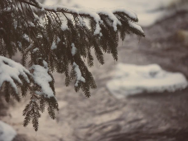 Абстрактні заморожені крижані текстури в річці ретро вінтаж — стокове фото