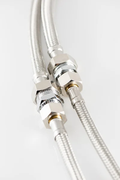Vodní dýmka pružné kovové vlákno s konektory — Stock fotografie