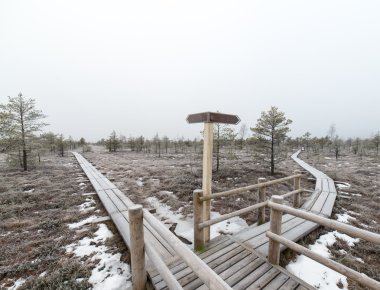 boş yön işareti ile ahşap tahta