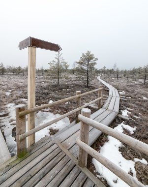 boş yön işareti ile ahşap tahta