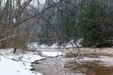 doğal kış renkli Nehri ülkede