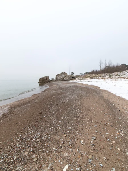 Ostsee und nebliger Morgen — Stockfoto