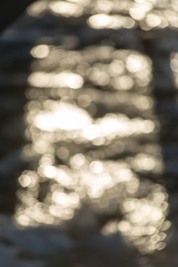 Denizde soyut donmuş buz blokları