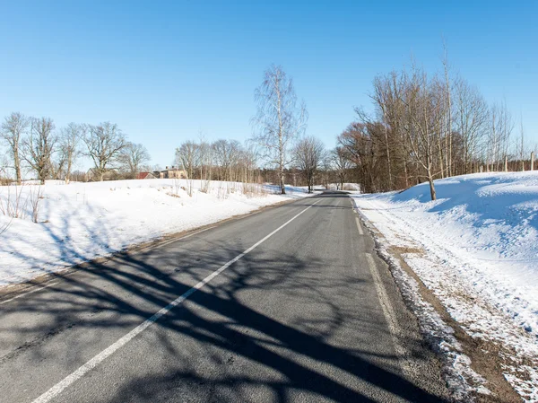 Helada carretera de invierno — Foto de Stock