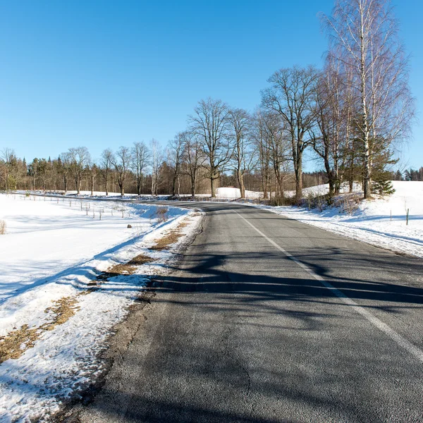 Helada carretera de invierno — Foto de Stock
