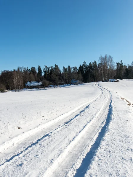 Route d'hiver glacée — Photo