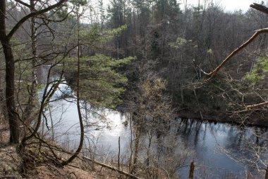 ülkede doğal bahar renkli Nehri