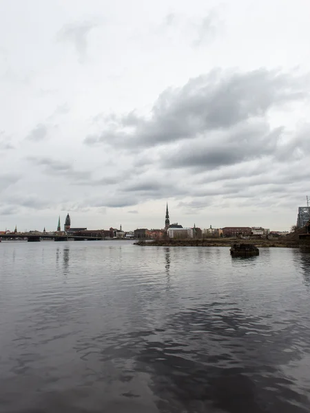 Panoramisch beeld van riga kustlijn — Stockfoto