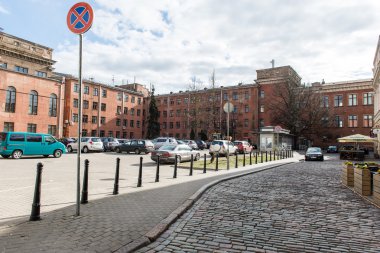 Riga, Letonya eski şehir merkezinin mimari detaylar