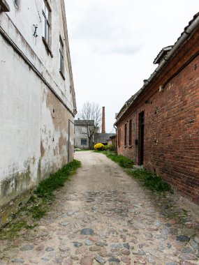 Kuldiga, Letonya eski şehrin tarihi binalar