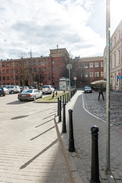 Detalles arquitectónicos del centro de la ciudad vieja en Riga, Letonia — Foto de Stock