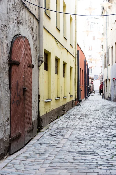 Detalles arquitectónicos del centro de la ciudad vieja en Riga, Letonia — Foto de Stock