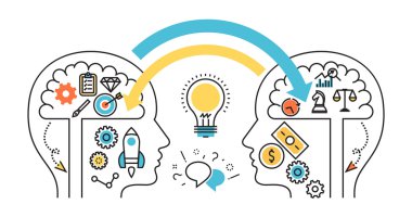 İnsan ekip çalışması fikir alışverişi, iletişim ve anlaşmazlık web sitesi banner