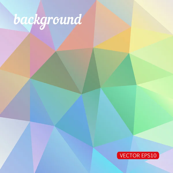 Abstrakter Hintergrund bestehend aus mehrfarbigen Dreiecken, Vektorillustration — Stockvektor